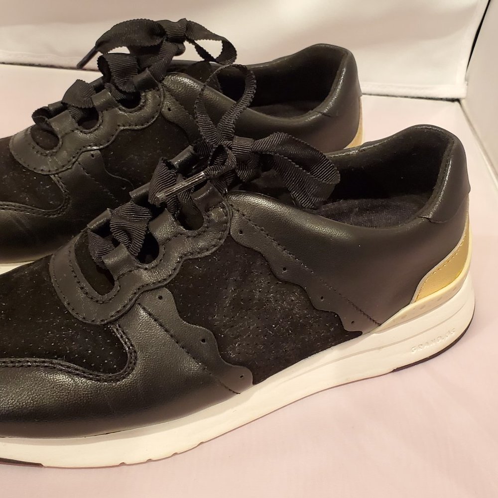 Cole Haan black leather women's sneakers, size 7.5